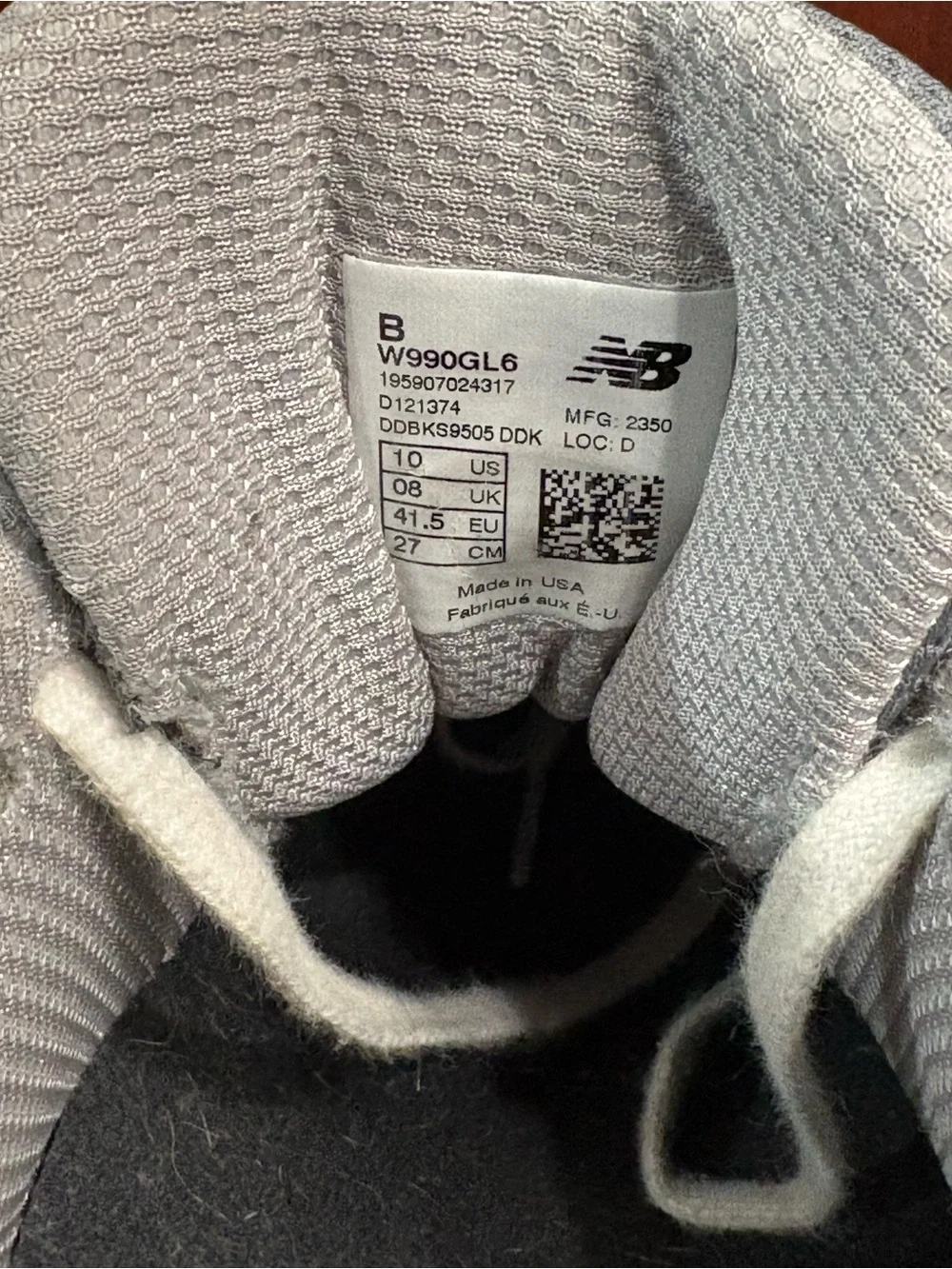 New Balance Gray and White Men's Sneakers